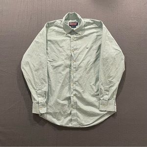 Vineyard Vines Button Down Shirt Mens Medium Whale Shirt Green Check Cotton